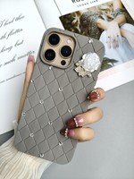 Coque de protection de luxe écologique pour téléphone portable avec décoration en diamant pour femmes, compatible iPhone 12 13 14 15 16 17 Pro Max