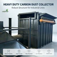 Collecteur de poussière à jet pulsé en acier au carbone à grand volume d'air pour la filtration des poussières industrielles