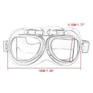 แว่นตานักบินสไตล์วินเทจย้อนยุค,แว่นตาป้องกันมอเตอร์สำหรับรถมอเตอร์ไซค์ครูสเซอร์คาเฟ่สกูตเตอร์ - Product Image 5