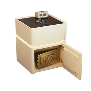 Comodino Smart in Legno Bianco con Rivestimento in Pelle - Arredamento di Lusso per Camera da Letto con Luce LED, Ricarica Wireless e Serratura con Impronta Digitale - Product Image 6