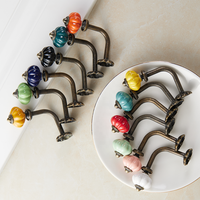 Porte-manteau mural antique en céramique colorée, crochet coloré pour manteaux et chapeaux, pour la décoration de la maison