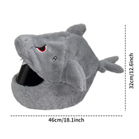 Housse de casque intégral de moto en peluche amusante motif requin, mignonne, unisexe, en fausse fourrure de lapin, marque Ruiming, toutes saisons
