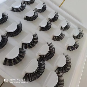 Ciglia drammatiche 20mm di visone finto super arricciatura ciglia russe riutilizzabili 10 paia di confezioni di ciglia soffici e sottili set all'ingrosso - Product Image 4