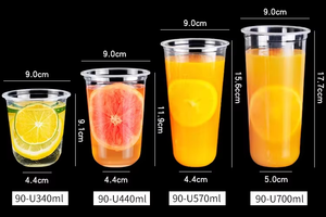 <span class=keywords><strong>Gobelet</strong></span> en plastique <span class=keywords><strong>transparent</strong></span> <span class=keywords><strong>jetable</strong></span> en forme de U, personnalisé avec logo, pour thé au lait Boba, café glacé et boissons froides, 12, 16, 22 oz, vente en gros - Product Image 2