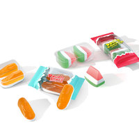 Bonbons gélifiés en forme de chaussures, de crâne de crocodile, de pastèque double, de hot-dog, de glaces, d'ours, de dauphins