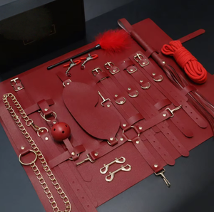 SM <span class=keywords><strong>Bondage</strong></span> Uitrusting voor Volwassen Plezier - 10-delige Set met Handboeien en Knevel - Product Image 1