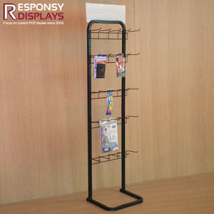 Estante de exhibición de calcetines con soporte de metal para suelo desmontable y extraíble personalizado - Product Image 3