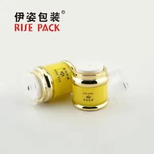 Concavity Pump Round Shoulder Round Bottom Wire Drawing Airless Cream Jar 15g 30g