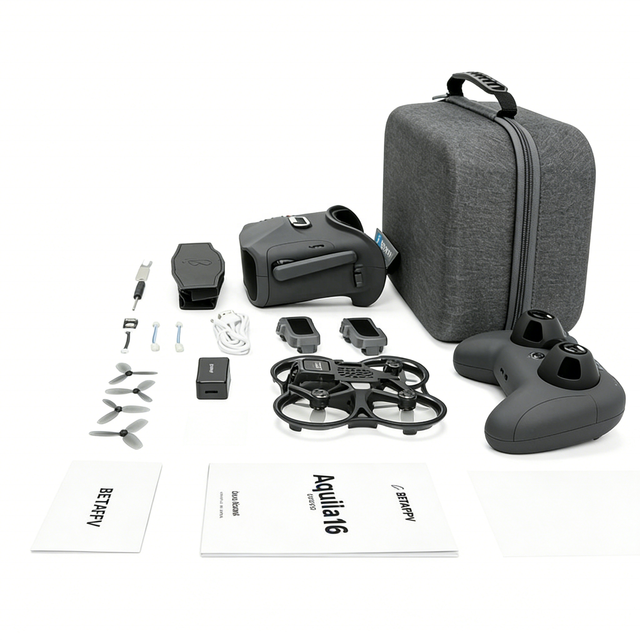 Aquila16 FPV Kit Brushless Quadcopter VR03 Goggles Literadio 2 SE ELRS V3.0 2.4G