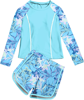 Trajes de Baño de Verano para Niñas, Nuevo Modelo, Traje de Baño de Dos Piezas con Protección Solar, Diseño Personalizado, Elegante Ropa de Playa para Niñas