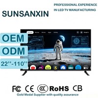 Téléviseur LED intelligent 32 65 pouces 4K UHD avec applications de streaming intégrées, parfait pour le home cinéma, la télévision d'hôtel, Android