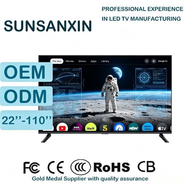 32 65" Smart LED TV 4K UHD with Built-in Streaming Apps Perfect Home Theater Hotel TV Android
