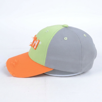 Casquette de baseball snapback en coton avec broderie de lettres vintage personnalisée, style sportif, 6 panneaux, visière plate, design bicolore