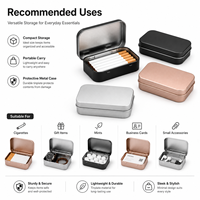 Boîte à bonbons en fer blanc durable de qualité alimentaire 95x60x22mm, écologique, recyclable, avec couvercle sécurisé, logo personnalisé