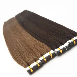 Extensiones de cinta invisible brasileña de cabello virgen humano 100% trama de piel cutícula alineada