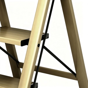 <span class=keywords><strong>Escalera</strong></span> Plegable de Lujo con Barandilla Antideslizante de 3 Peldaños Dorados, Capacidad de 330 lb, para Tiendas y Supermercados, de Fabricante Verificado - Product Image 4