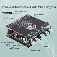 XY-S350H TPA3251 2.1 Canaux Amplificateur de Puissance Numérique BT 5.1 Audio Power Board Amplificateur 220W * 2 + 350W D2 Amplificateur de Puissance
