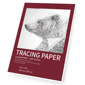 <span class=keywords><strong>Tampon</strong></span> de papier de traçage pour artiste, 9x12 pouces, 100 feuilles de papier de traçage translucide pour crayon, marqueur et encre - Product Image 1