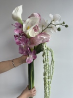 Fleurs artificielles en soie de haute qualité, toucher réel, grandes fleurs de calla de 92 cm, réalistes et parfumées, pour centre de table, mariage, fête, maison