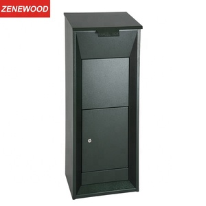 Cash Commodity Galvanized Steel Outdoor Standing Grey Parcel Box