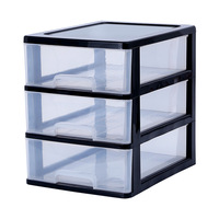 GREENSIDE Boîte de rangement de bureau en plastique transparent Poste de travail Organisateur d'articles divers Casier cosmétique multicouche Bureau