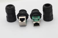 Connecteur femelle RJ45 JIAHUI, connecteur Ethernet étanche, connecteur de câble Ethernet IP68