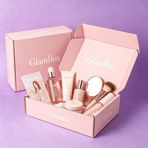 Boîte d'expédition en carton ondulé kraft auto-scellante personnalisée avec impression florale botanique intégrale pour e-commerce, cadeaux et boutiques - Product Image 2