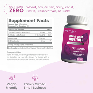 Cápsulas de Mioinositol Premium con Proporción 40:1 de D-Chiroinositol y Suplemento de Vitamina Folato para el Apoyo del Equilibrio Hormonal en Mujeres - Product Image 5