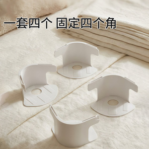 Bed Sheet Fastener Ceramic White Pack Of 4 Anti Slip Invisible Buckle For Mattress Cover Fixing - Product Image 3