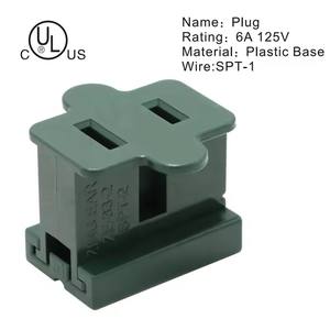 Prise en ligne IP55 de niveau vert SPT-1 SPT-2 USA 2 broches 6A pour la connexion de câbles de guirlandes lumineuses de vacances - Product Image 3