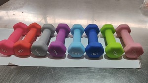 Ensemble d'haltères en fonte massif trempés dans le vinyle, ensemble complet pour hommes et femmes, idéal pour la maison, la gym, le yoga et les entraînements de fitness - Product Image 3
