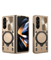 Étui de protection antichoc magnétique avec cache-caméra coulissant pour Samsung Z Fold 7, compatible avec les téléphones pliables Samsung Z Fold 5, 6 et 7