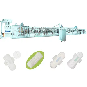 Diapers And Sanitary Pads Production Machine Biodegradable Full Servo Women Sanitary Pads Making Machine Production Line