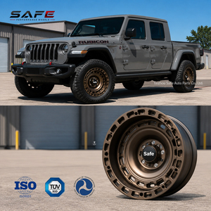 Rines Todoterreno Forjados con Acabado Mate Negro Simulado Beadlock, 17x9 18x9 Pulgadas, 5x127, <span class=keywords><strong>de</strong></span> Aleación, para <span class=keywords><strong>Jeep</strong></span> Wrangler <span class=keywords><strong>Rubicon</strong></span> 4x4 SUV - Product Image 2