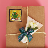 Nouvelle série de décorations de Noël, cadeaux de Noël, autocollants adhésifs commerciaux, étiquettes, autocollants en papier cartonné en rouleau