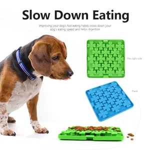 Custom Food Grade Silicone Slow Feeder Pet Dog Lick Mat Pad For Dog Anxiety Relief