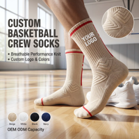 Chaussettes d'équipage de basket-ball rembourrées en éponge de haute qualité LOGO personnalisé Chaussettes de sport professionnelles épaisses Athlète