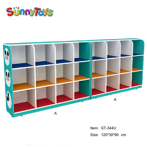 Meubles pour enfants en plastique de style moderne pour la maternelle avec étagère de rangement pour jouets, aire de jeux pour enfants - Product Image 4