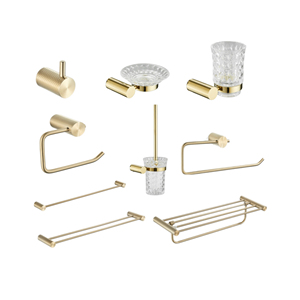 Di alta qualità in acciaio inox 304 dorato spazzolino da bagno porta portasapone porta carta porta tutti i tipi di accessori da bagno Set - Product Image 1