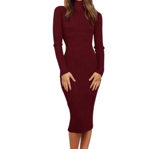 Abito Midi Aderente a Maniche Lunghe, <span class=keywords><strong>Abbigliamento</strong></span> <span class=keywords><strong>Formale</strong></span> da <span class=keywords><strong>Donna</strong></span>, Elegante Vestito con Scollo a V di Alta Qualità, Abiti Casual da Ufficio per Signore - Product Image 4