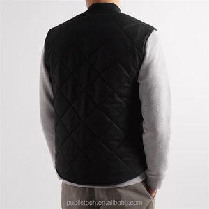Gilet matelassé avec deux poches latérales pour homme, coupe-vent léger 95% laine - Product Image 2