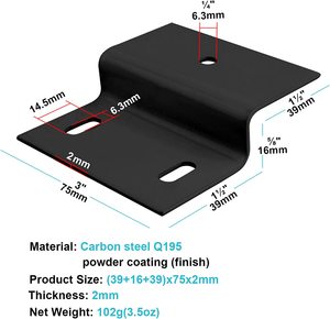 Nẹp Góc Phải Hình Chữ Z Chịu Lực Cao, Khung Đỡ Hồ Sơ Hai Kênh, Dành Cho Đầu Nối Cố Định Kệ Đồ Nội Thất - Product Image 5