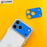 Cadre d'objectif amovible multicolore pour iPhone 17 Pro Max – Protection d'objectif remplaçable DIY – Autocollant décoratif pour caméra de téléphone