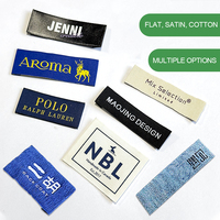 Étiquettes Tissées Personnalisées Pas Cher avec Logo Privé pour Vêtements, Étiquettes de Cou pour T-Shirts et Habillements