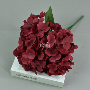 Hoa giả bó 5 bông cẩm tú cầu lụa, bán buôn từ xưởng Thiên Tân nổi tiếng - Product Image 5