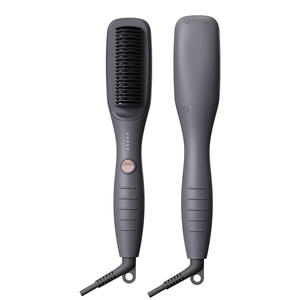 Cepillo Eléctrico de Cerámica para Alisar el Cabello, Anti-Escaldaduras, Calentamiento PTC, Temperatura Constante, Plancha y Rizador con 5 Ajustes de Temperatura - Product Image 1