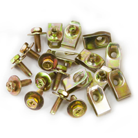 Kit d'assortiment universel de boulons hexagonaux en plastique zingué, clips en U et écrous pour carrosserie automobile, protection anti-éclaboussures de moteur de voiture en métal