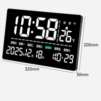 Grand écran LED horloge de bureau numérique affichage température semaine calendrier horloge murale Reloj De Pared réveil de table numérique