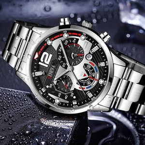 Montre-bracelet à quartz pour homme, en acier inoxydable, avec bracelet en alliage, calendrier à aiguilles, écologique, best-seller transfrontalier - Product Image 3
