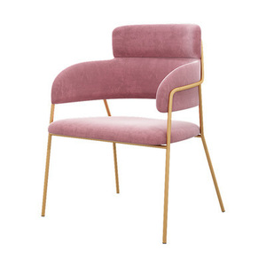 Chaises de salle à manger en <span class=keywords><strong>velours</strong></span> bleu capitonnées, design confortable, fabrication <span class=keywords><strong>scandinave</strong></span>, pour restaurant - Product Image 5